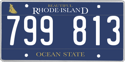 RI license plate 799813