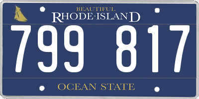 RI license plate 799817