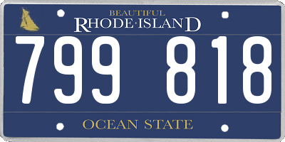 RI license plate 799818