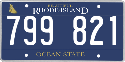 RI license plate 799821