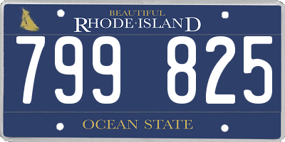 RI license plate 799825