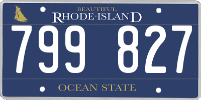 RI license plate 799827