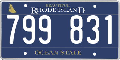 RI license plate 799831