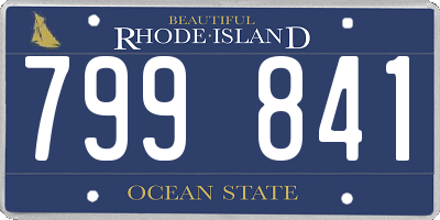RI license plate 799841