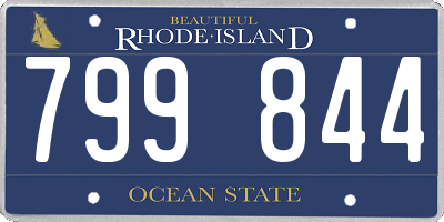 RI license plate 799844