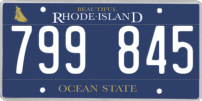 RI license plate 799845