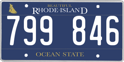 RI license plate 799846