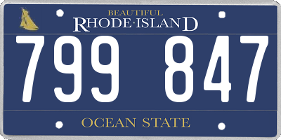 RI license plate 799847
