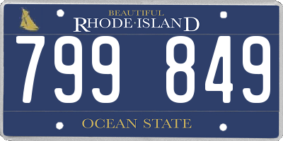 RI license plate 799849