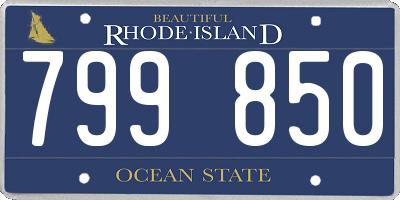 RI license plate 799850