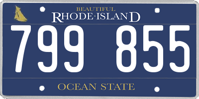 RI license plate 799855