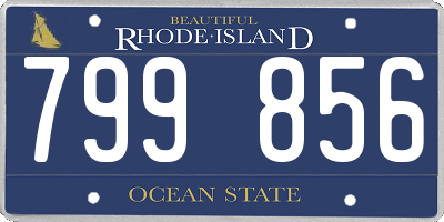 RI license plate 799856