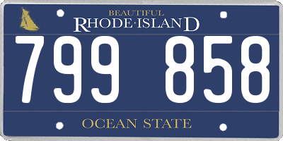 RI license plate 799858