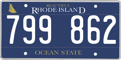 RI license plate 799862