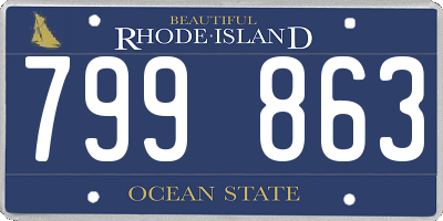 RI license plate 799863