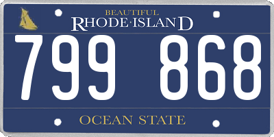 RI license plate 799868