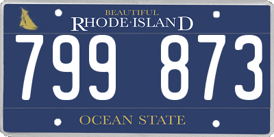 RI license plate 799873