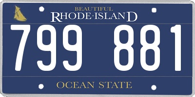 RI license plate 799881