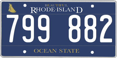 RI license plate 799882