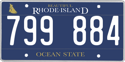 RI license plate 799884