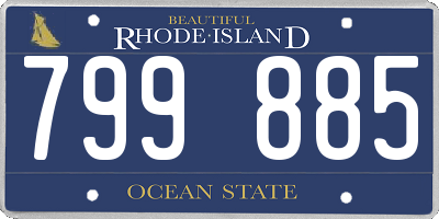 RI license plate 799885