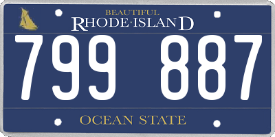 RI license plate 799887