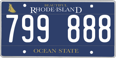 RI license plate 799888