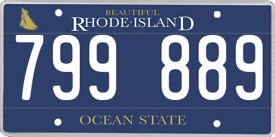 RI license plate 799889