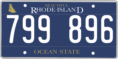 RI license plate 799896