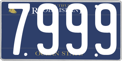 RI license plate 7999