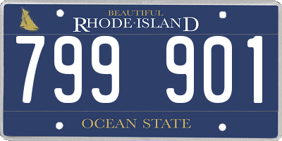 RI license plate 799901