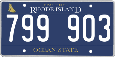 RI license plate 799903