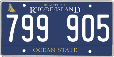 RI license plate 799905