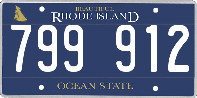 RI license plate 799912