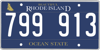 RI license plate 799913