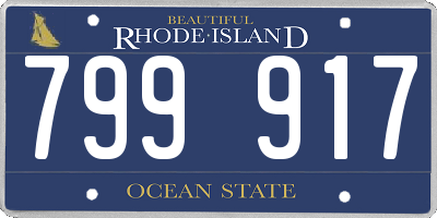 RI license plate 799917