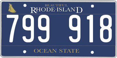 RI license plate 799918