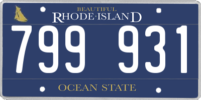 RI license plate 799931