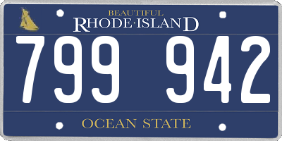 RI license plate 799942
