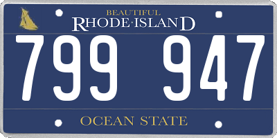 RI license plate 799947