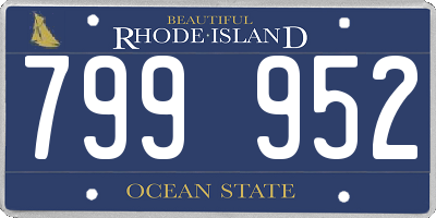 RI license plate 799952