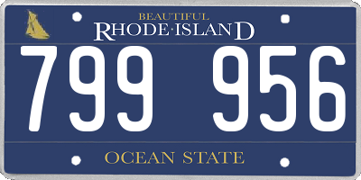 RI license plate 799956