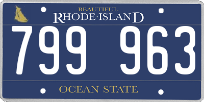 RI license plate 799963