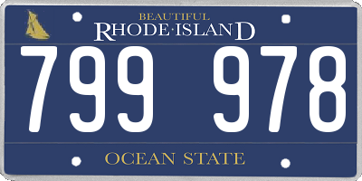 RI license plate 799978