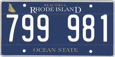 RI license plate 799981