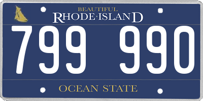 RI license plate 799990