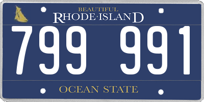 RI license plate 799991