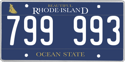 RI license plate 799993
