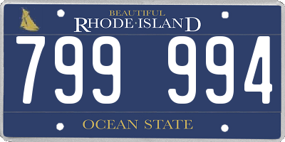 RI license plate 799994