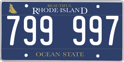 RI license plate 799997